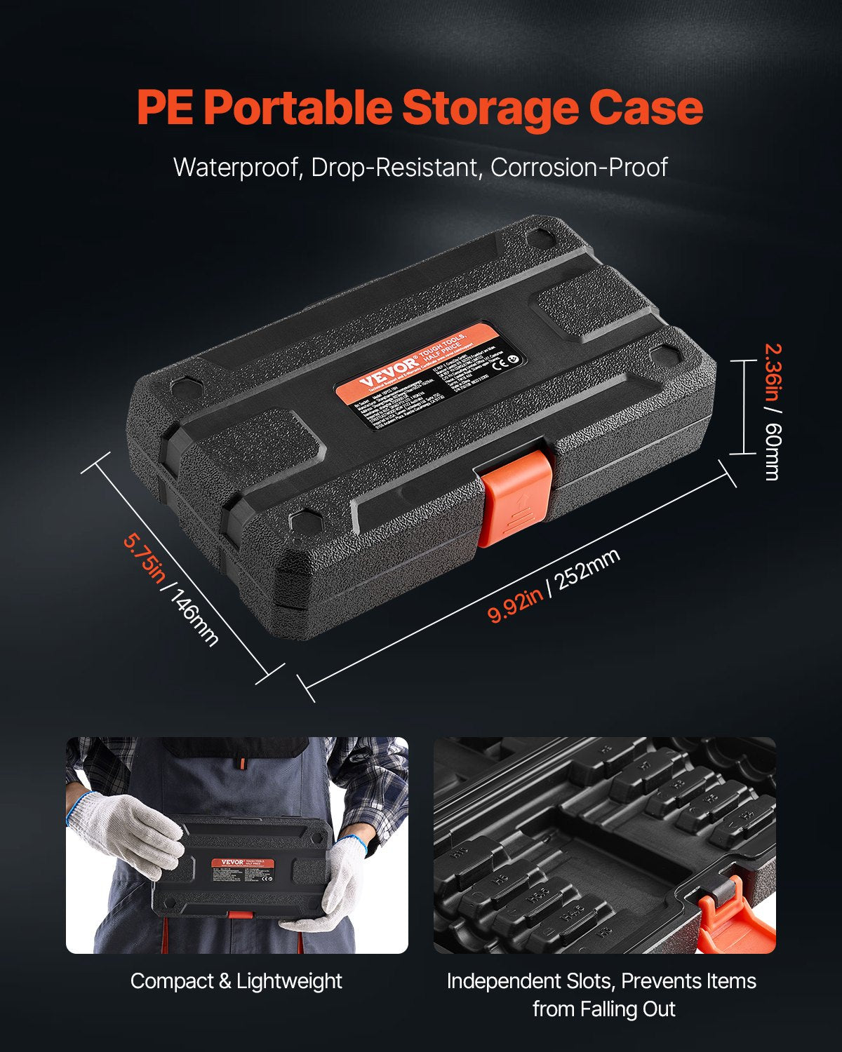Extra Long Allen Hex Bit Socket Set, 18-Piece 3/8 inch Drive, S2 Alloy Steel and Cr-V Steel, Standard SAE and V952-PTTT38HEXSD0DLCSKV0