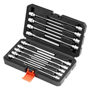 Extra Long Allen Hex Bit Socket Set, 18-Piece 3/8 inch Drive, S2 Alloy Steel and Cr-V Steel, Standard SAE and V952-PTTT38HEXSD0DLCSKV0