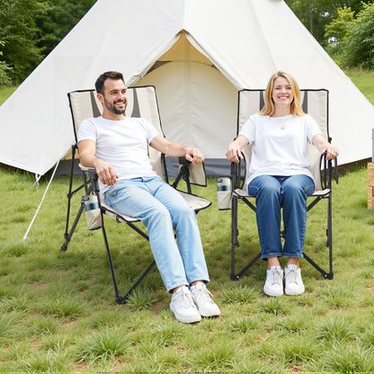 Folding Camping Chair, 3 Reclining Positions, Outdoor High Back Camping Chair, 260lbs Weight Capacity, Full V952-PTTYGBTYRDXHFQV64002V0