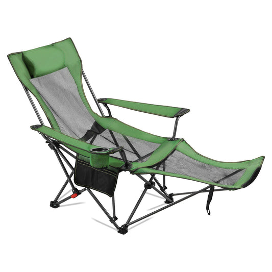 Reclining Camping Chair, 4 Adjustable Positions, Portable Folding Lounger for Adults, Mesh Beach Chair with V952-PTTYXTTYWBXLY6SQI002V0