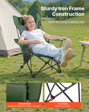 Reclining Camping Chair, 4 Adjustable Positions, Portable Folding Lounger for Adults, Mesh Beach Chair with V952-PTTYXTTYWBXLY6SQI002V0