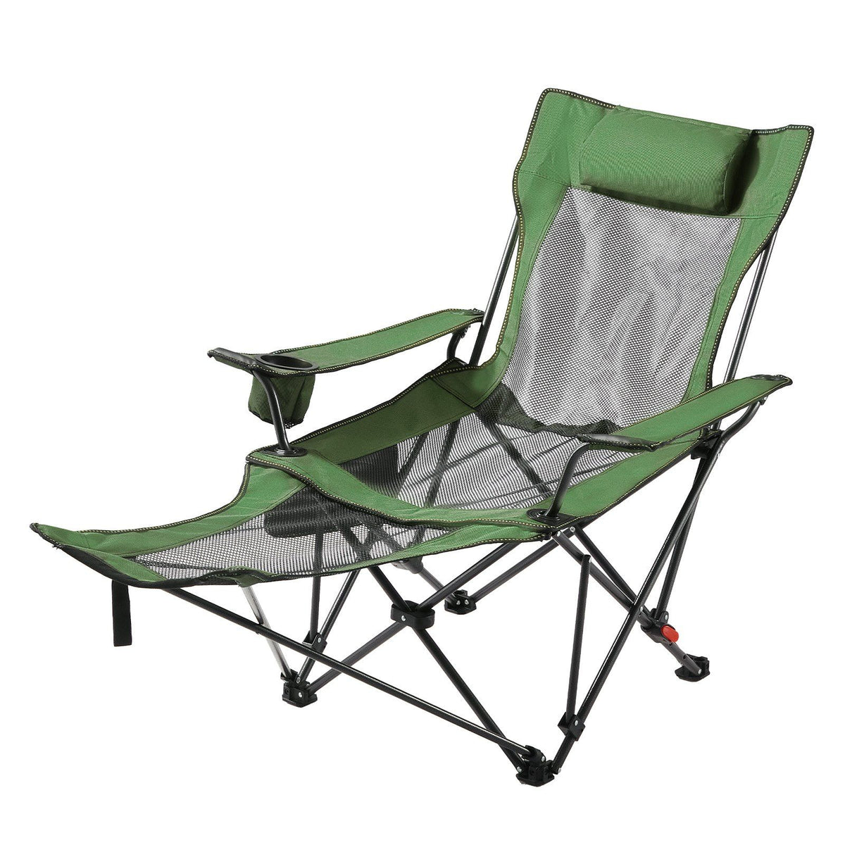 Reclining Camping Chair, 4 Adjustable Positions, Portable Folding Lounger for Adults, Mesh Beach Chair with V952-PTTYXTTYWBXLY6SQI002V0