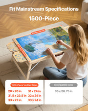 1500 Piece Puzzle Board with Folding Leg Portable Wooden Jigsaw 86x63cm V952-PTZ1500JXWGZAGJ95001V0
