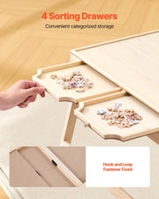 1500 Piece Puzzle Board with Folding Leg Portable Wooden Jigsaw 86x63cm V952-PTZ1500JXWGZAGJ95001V0