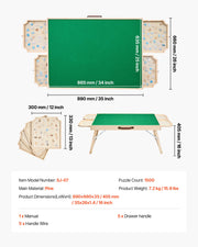 1500 Piece Puzzle Board with Folding Leg Portable Wooden Jigsaw 86x63cm V952-PTZ1500JXWGZNJKWJ001V0