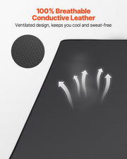 Grounding Mat, 680 x 990 mm Anti-Slip PU Leather Earthing Mat, with 15 Feet Grounding Cord, Grounding Pad for V952-PUPGDJDDPUPG906VDV0