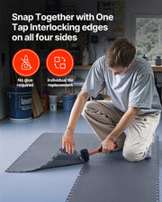 Garage Floor Tiles Interlocking, 16 Pack 513 x 513 x 5 mm Interlocking Modular Garage Flooring Tiles, Diamond V952-PVCLSCKDDPVC9AKRO001V0