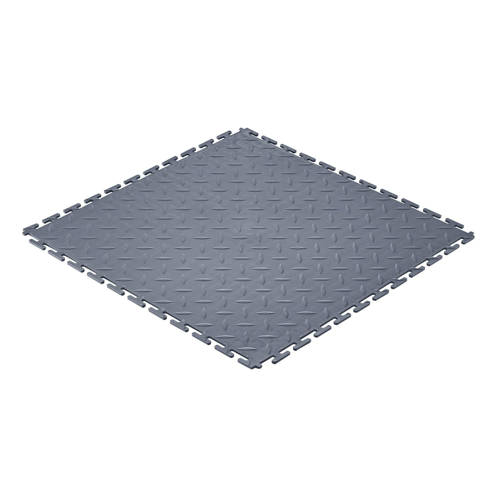 Garage Floor Tiles Interlocking, 16 Pack 513 x 513 x 5 mm Interlocking Modular Garage Flooring Tiles, Diamond V952-PVCLSCKDDPVC9AKRO001V0