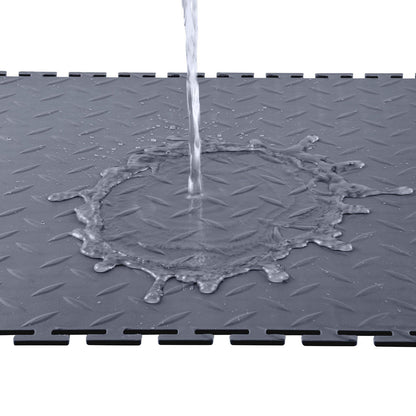 Garage Floor Tiles Interlocking, 16 Pack 513 x 513 x 5 mm Interlocking Modular Garage Flooring Tiles, Diamond V952-PVCLSCKDDPVC9AKRO001V0