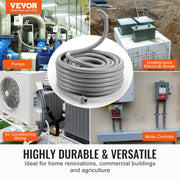 12.7 mm Flexible Electrical Conduit, 30.5 m, PVC Liquid-Tight Conduit Non-Metallic with 5 Straight and 5 V952-PVCYMDQDG1004Q1FJV0