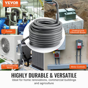 25.4 mm Flexible Electrical Conduit, 30.5 m, PVC Liquid-Tight Conduit Non-Metallic with 5 Straight and 5 V952-PVCYMDQDG1INFF00ZV0
