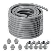 25.4 mm Flexible Electrical Conduit, 30.5 m, PVC Liquid-Tight Conduit Non-Metallic with 5 Straight and 5 V952-PVCYMDQDG1INFF00ZV0