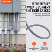 19.1 mm Flexible Electrical Conduit, 30.5 m, PVC Liquid-Tight Conduit Non-Metallic with 5 Straight and 5 V952-PVCYMDQDG34IIP87TV0