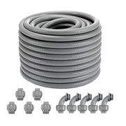 19.1 mm Flexible Electrical Conduit, 30.5 m, PVC Liquid-Tight Conduit Non-Metallic with 5 Straight and 5 V952-PVCYMDQDG34IIP87TV0