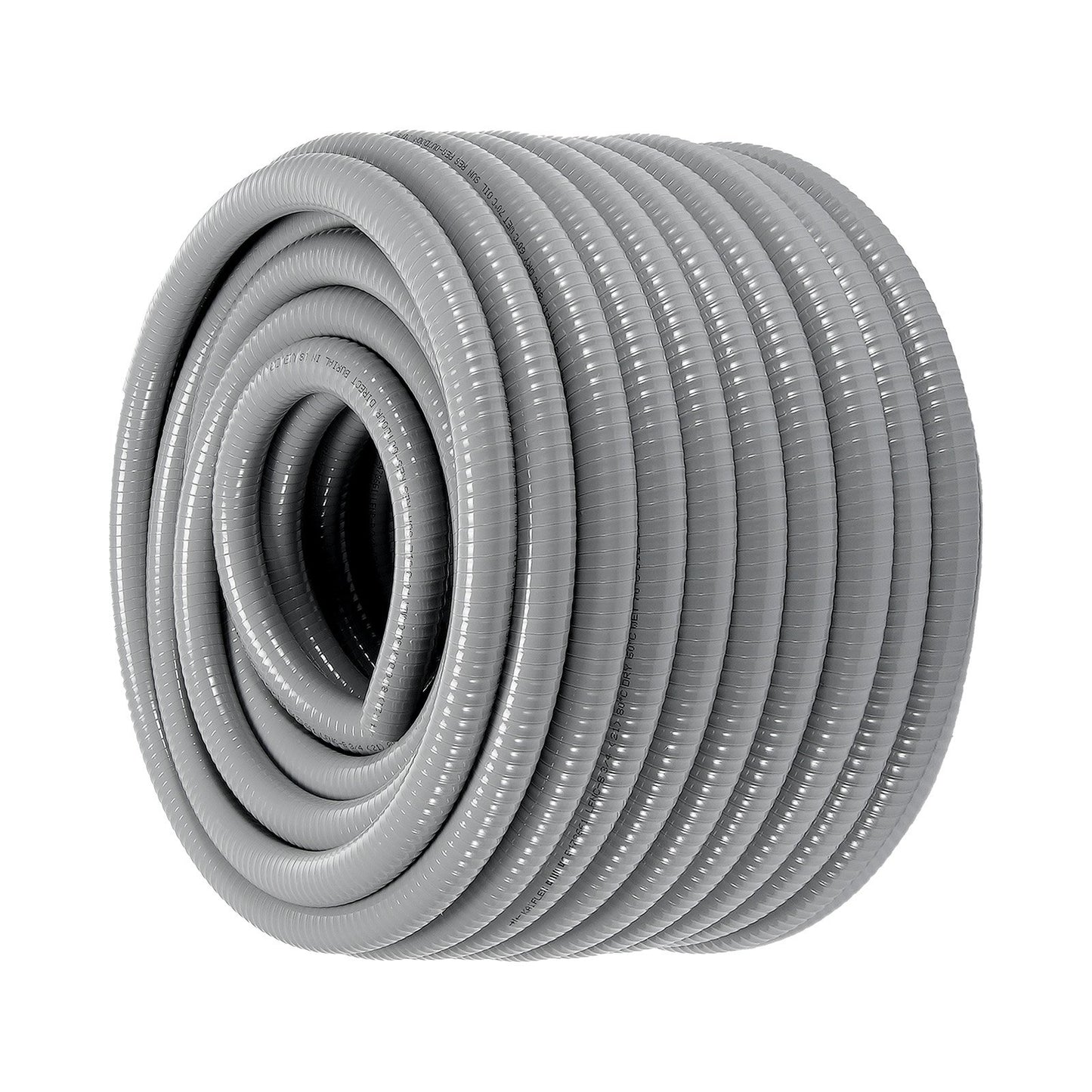 19.1 mm Flexible Electrical Conduit, 30.5 m, PVC Liquid-Tight Conduit Non-Metallic with 5 Straight and 5 V952-PVCYMDQDG34IIP87TV0