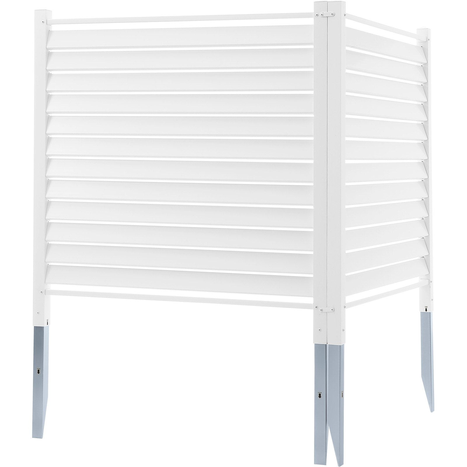48" W x 48" H Vinyl Privacy Fence Panels, Air Conditioner Fence, Outdoor Privacy Screens for Trash Can, Pool V952-PVCYSWLMB48X1YA2SV0
