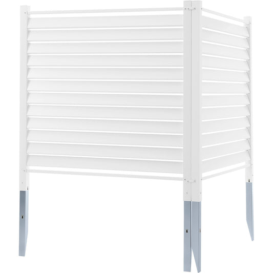 48" W x 48" H Vinyl Privacy Fence Panels, Air Conditioner Fence, Outdoor Privacy Screens for Trash Can, Pool V952-PVCYSWLMB48X1YA2SV0