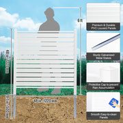 48" W x 48" H Vinyl Privacy Fence Panels, Air Conditioner Fence, Outdoor Privacy Screens for Trash Can, Pool V952-PVCYSWLMB48X1YA2SV0