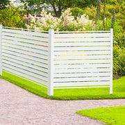 48" W x 48" H Vinyl Privacy Fence Panels, Air Conditioner Fence, Outdoor Privacy Screens for Trash Can, Pool V952-PVCYSWLMB48X1YA2SV0