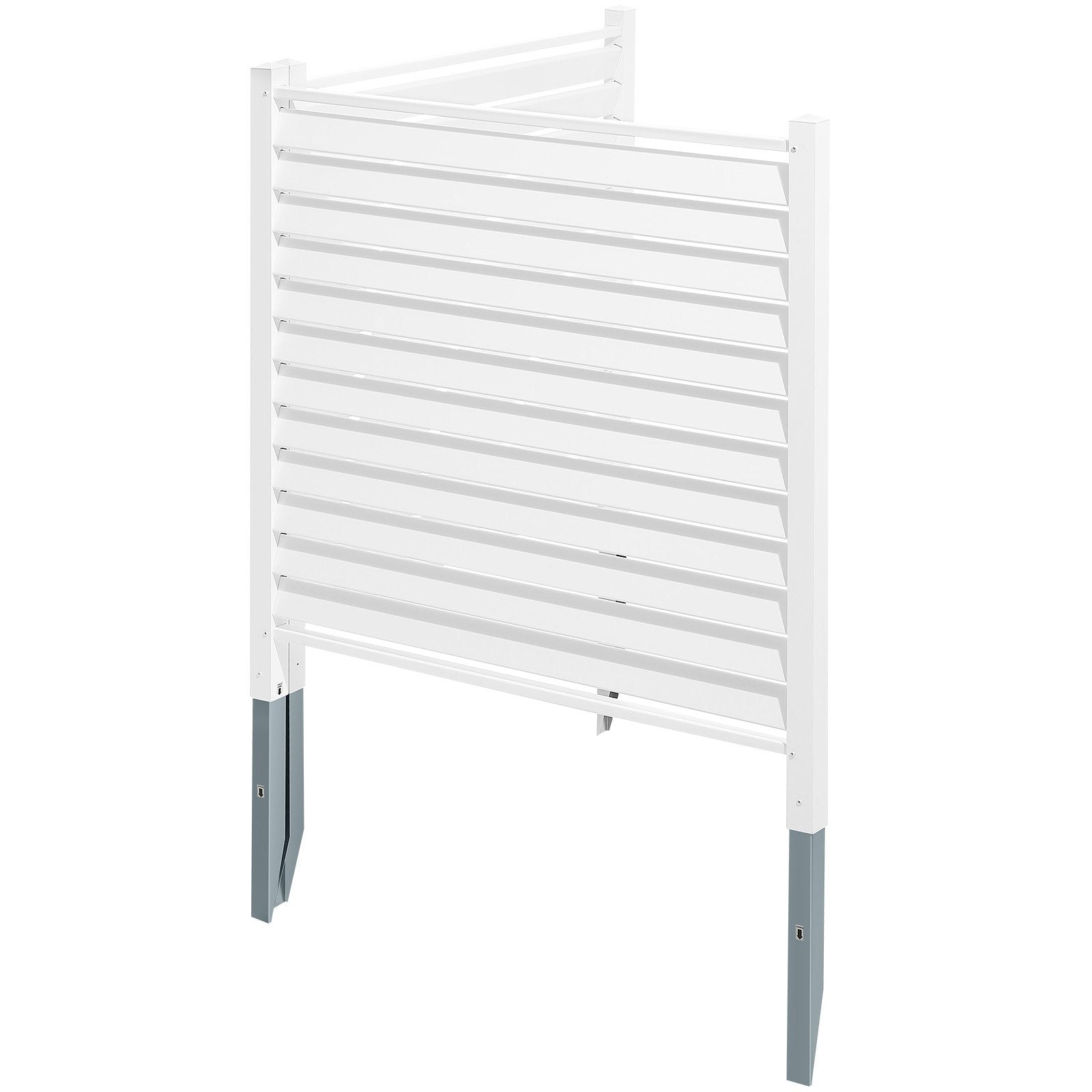 48" W x 48" H Vinyl Privacy Fence Panels, Air Conditioner Fence, Outdoor Privacy Screens for Trash Can, Pool V952-PVCYSWLMB48X1YA2SV0