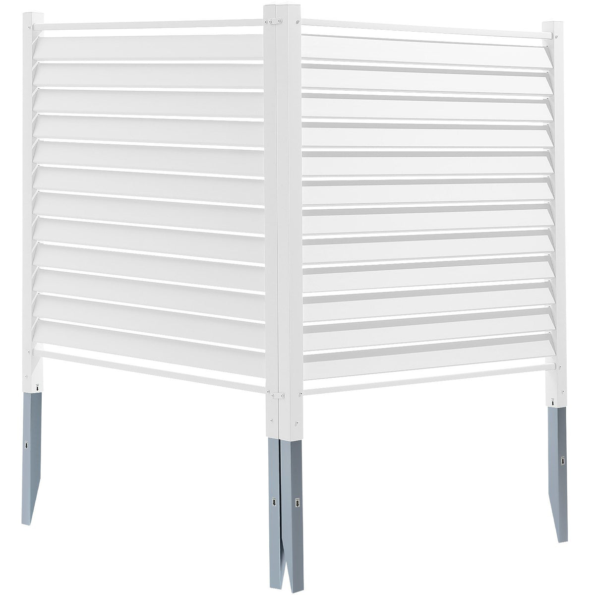 48" W x 48" H Vinyl Privacy Fence Panels, Air Conditioner Fence, Outdoor Privacy Screens for Trash Can, Pool V952-PVCYSWLMB48X1YA2SV0