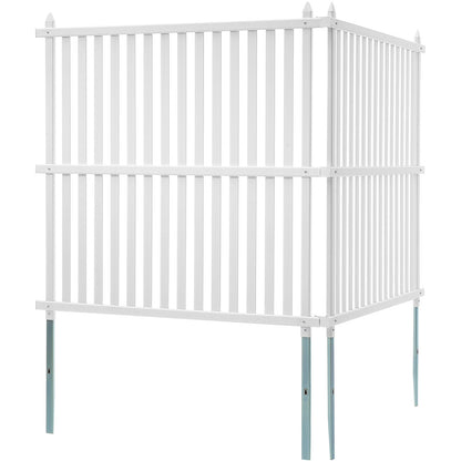 1.22m W x 1.22m H Vinyl Privacy Fence Panels, Air Conditioner Fence, Outdoor Privacy Screens for Trash Can, V952-PVCYSWLMB48X9JS2HV0