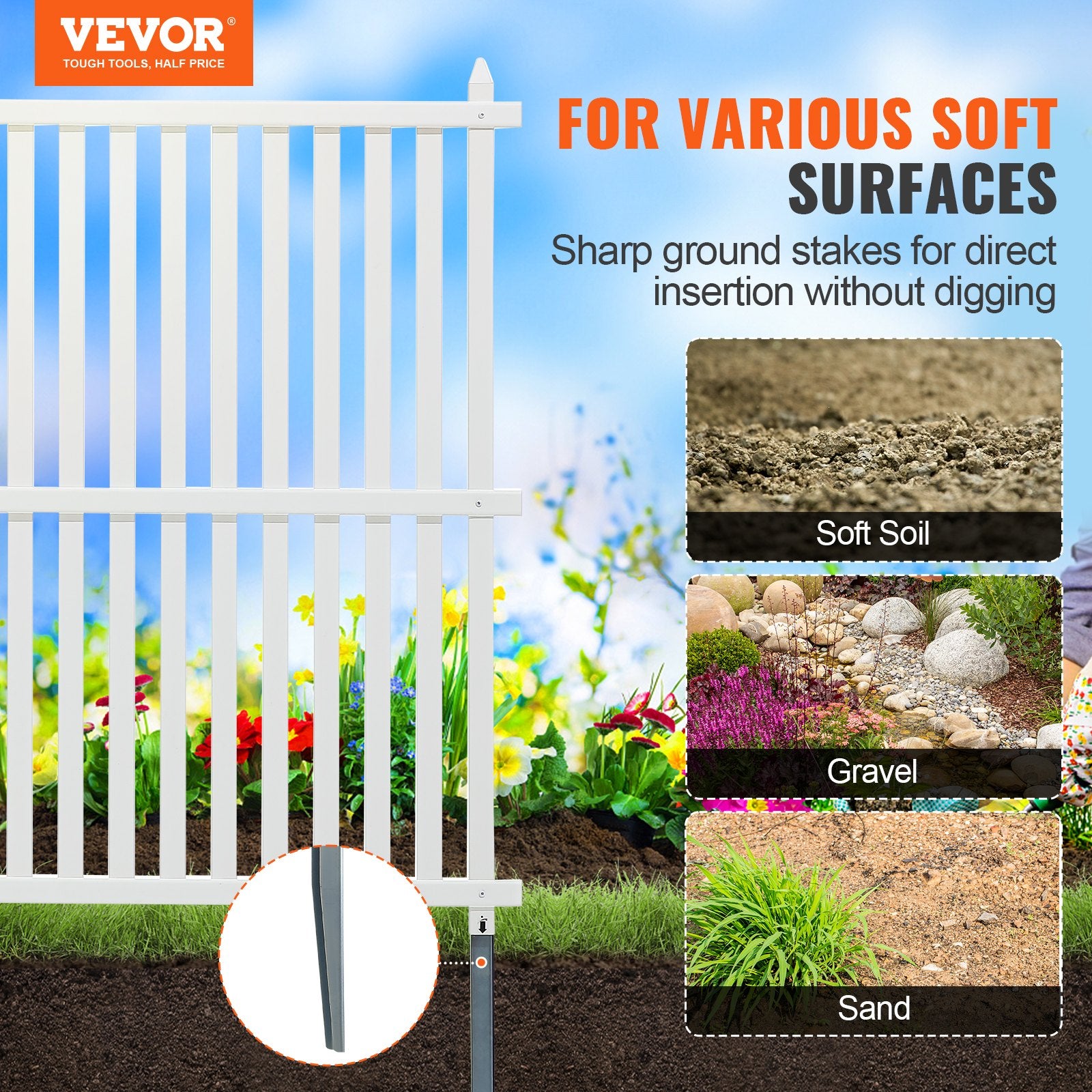 1.22m W x 1.22m H Vinyl Privacy Fence Panels, Air Conditioner Fence, Outdoor Privacy Screens for Trash Can, V952-PVCYSWLMB48X9JS2HV0