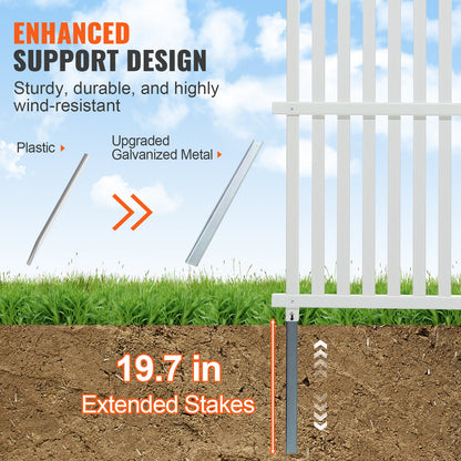 1.22m W x 1.22m H Vinyl Privacy Fence Panels, Air Conditioner Fence, Outdoor Privacy Screens for Trash Can, V952-PVCYSWLMB48X9JS2HV0
