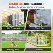 1.22m W x 1.22m H Vinyl Privacy Fence Panels, Air Conditioner Fence, Outdoor Privacy Screens for Trash Can, V952-PVCYSWLMB48X9JS2HV0
