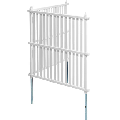 1.22m W x 1.22m H Vinyl Privacy Fence Panels, Air Conditioner Fence, Outdoor Privacy Screens for Trash Can, V952-PVCYSWLMB48X9JS2HV0