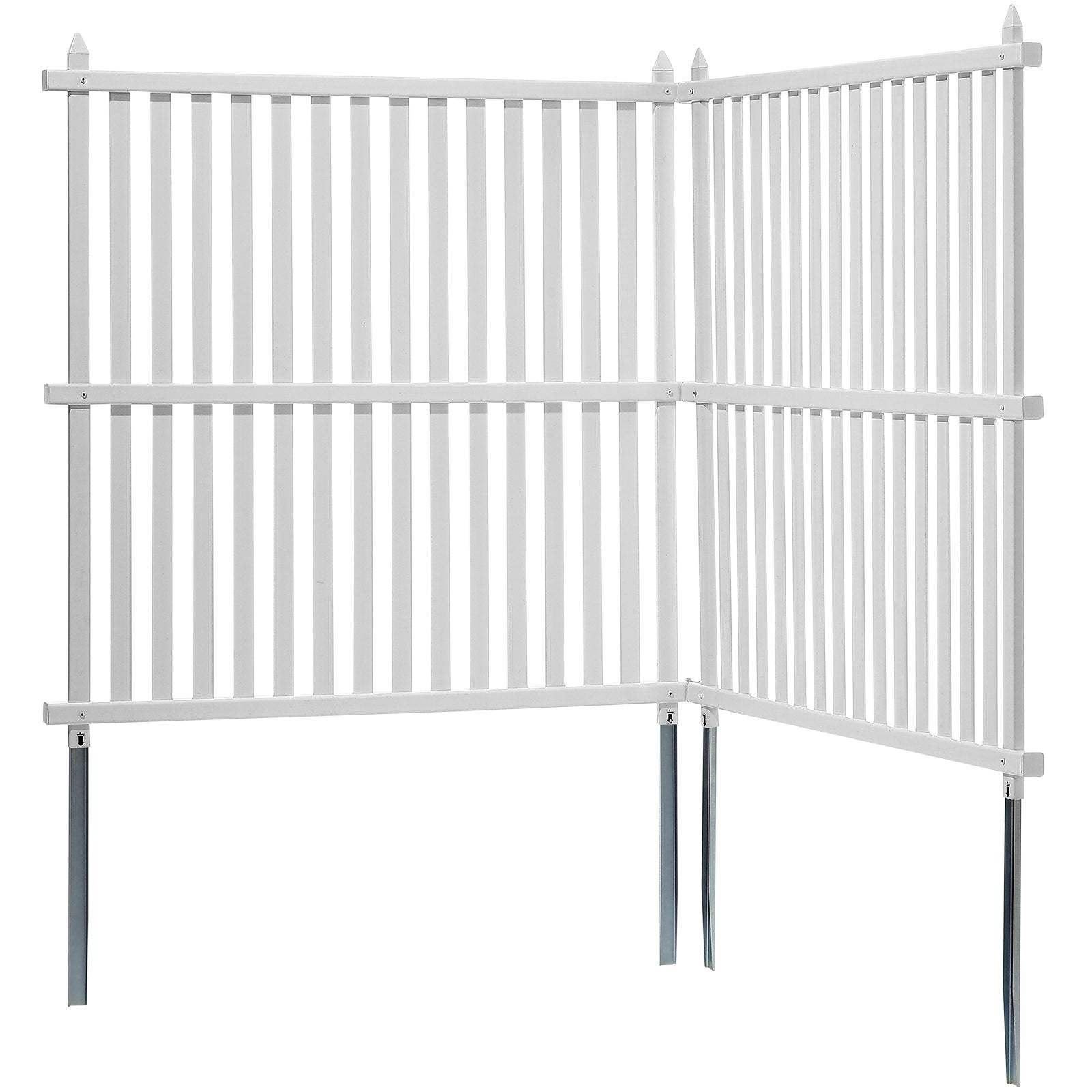 1.22m W x 1.22m H Vinyl Privacy Fence Panels, Air Conditioner Fence, Outdoor Privacy Screens for Trash Can, V952-PVCYSWLMB48X9JS2HV0