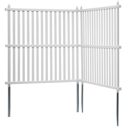 1.22m W x 1.22m H Vinyl Privacy Fence Panels, Air Conditioner Fence, Outdoor Privacy Screens for Trash Can, V952-PVCYSWLMB48X9JS2HV0