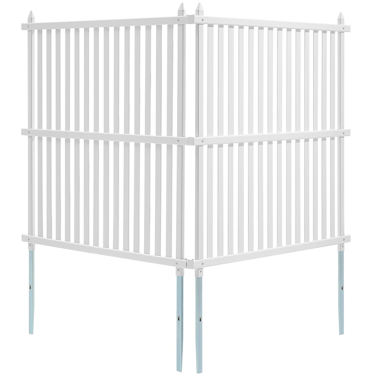 1.22m W x 1.22m H Vinyl Privacy Fence Panels, Air Conditioner Fence, Outdoor Privacy Screens for Trash Can, V952-PVCYSWLMB48X9JS2HV0