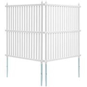 1.22m W x 1.22m H Vinyl Privacy Fence Panels, Air Conditioner Fence, Outdoor Privacy Screens for Trash Can, V952-PVCYSWLMB48X9JS2HV0