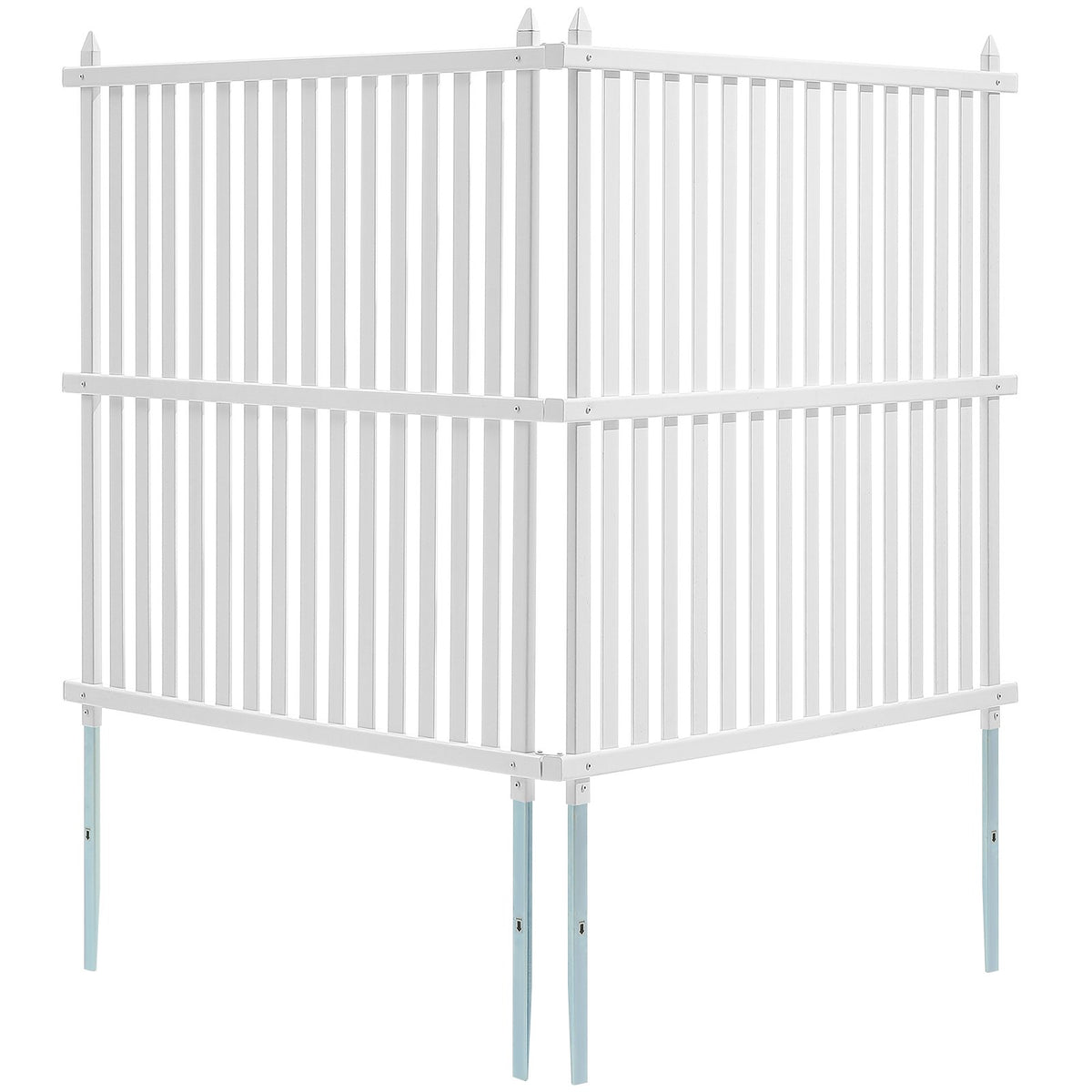 1.22m W x 1.22m H Vinyl Privacy Fence Panels, Air Conditioner Fence, Outdoor Privacy Screens for Trash Can, V952-PVCYSWLMB48X9JS2HV0