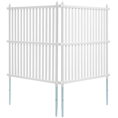 1.22m W x 1.22m H Vinyl Privacy Fence Panels, Air Conditioner Fence, Outdoor Privacy Screens for Trash Can, V952-PVCYSWLMB48X9JS2HV0