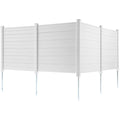 Outdoor Privacy Screens, 50" W x 50" H Air Conditioner Fence, Pool Equipment Enclosure, Horizontal Vinyl V952-PVCYSWLMB50XGXYIGV0