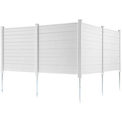 Outdoor Privacy Screens, 50" W x 50" H Air Conditioner Fence, Pool Equipment Enclosure, Horizontal Vinyl V952-PVCYSWLMB50XGXYIGV0