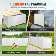 Outdoor Privacy Screens, 50" W x 50" H Air Conditioner Fence, Pool Equipment Enclosure, Horizontal Vinyl V952-PVCYSWLMB50XGXYIGV0
