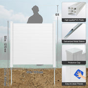 Outdoor Privacy Screens, 50" W x 50" H Air Conditioner Fence, Pool Equipment Enclosure, Horizontal Vinyl V952-PVCYSWLMB50XGXYIGV0