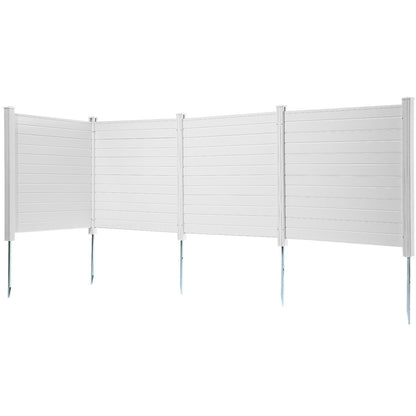 Outdoor Privacy Screens, 50" W x 50" H Air Conditioner Fence, Pool Equipment Enclosure, Horizontal Vinyl V952-PVCYSWLMB50XGXYIGV0