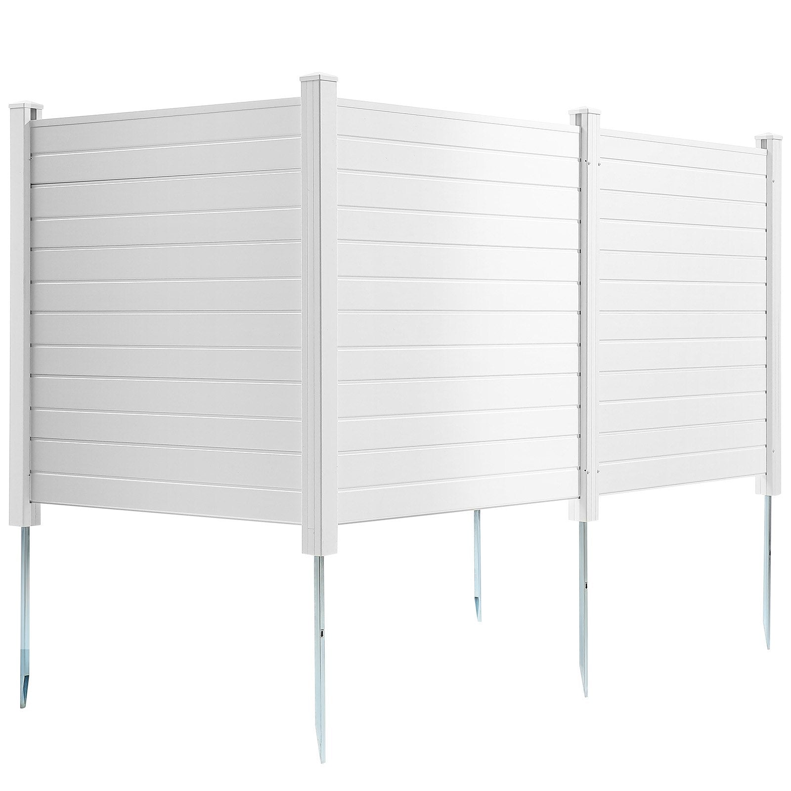 Outdoor Privacy Screens, 50" W x 50" H Air Conditioner Fence, Pool Equipment Enclosure, Horizontal Vinyl V952-PVCYSWLMB50XGXYIGV0