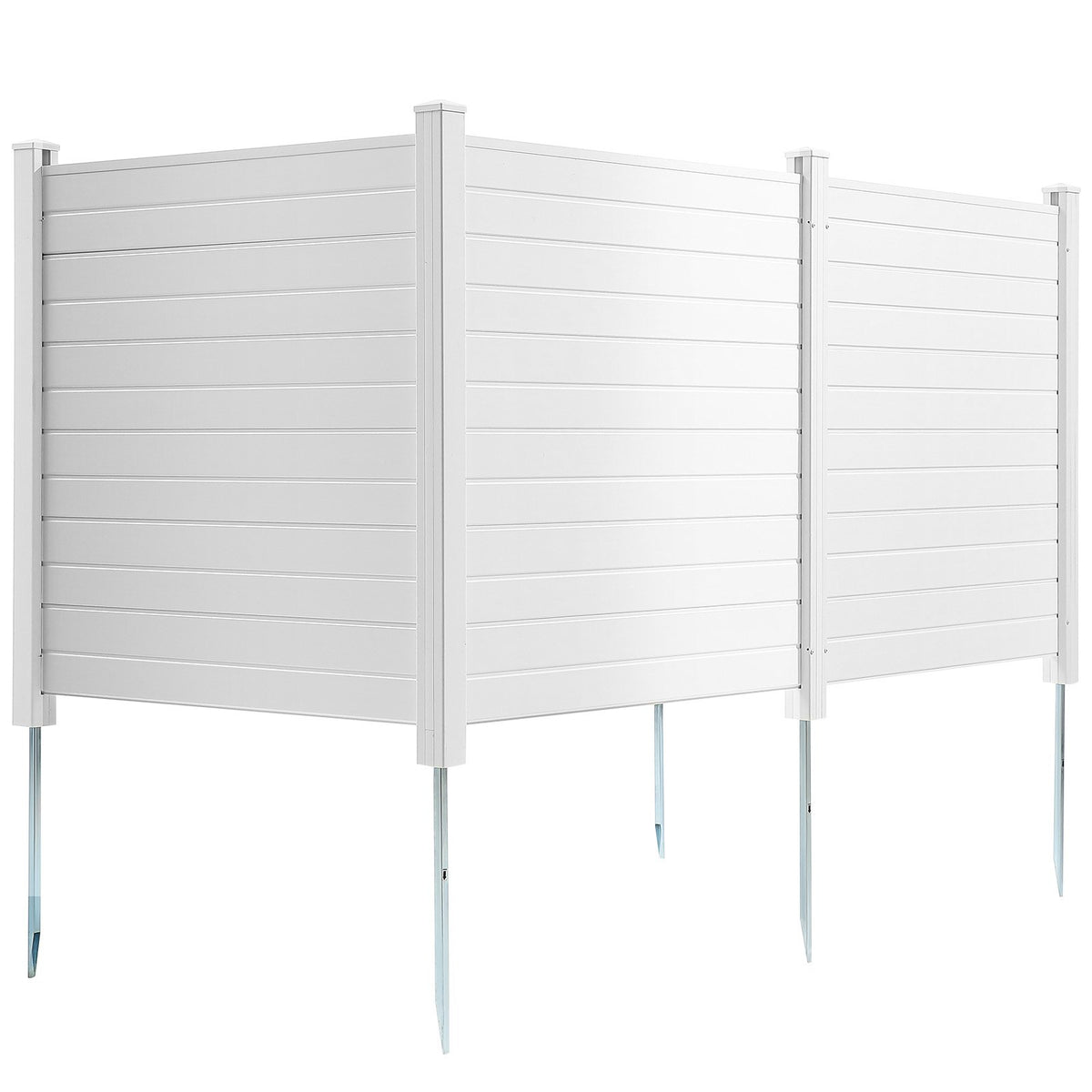 Outdoor Privacy Screens, 50" W x 50" H Air Conditioner Fence, Pool Equipment Enclosure, Horizontal Vinyl V952-PVCYSWLMB50XGXYIGV0