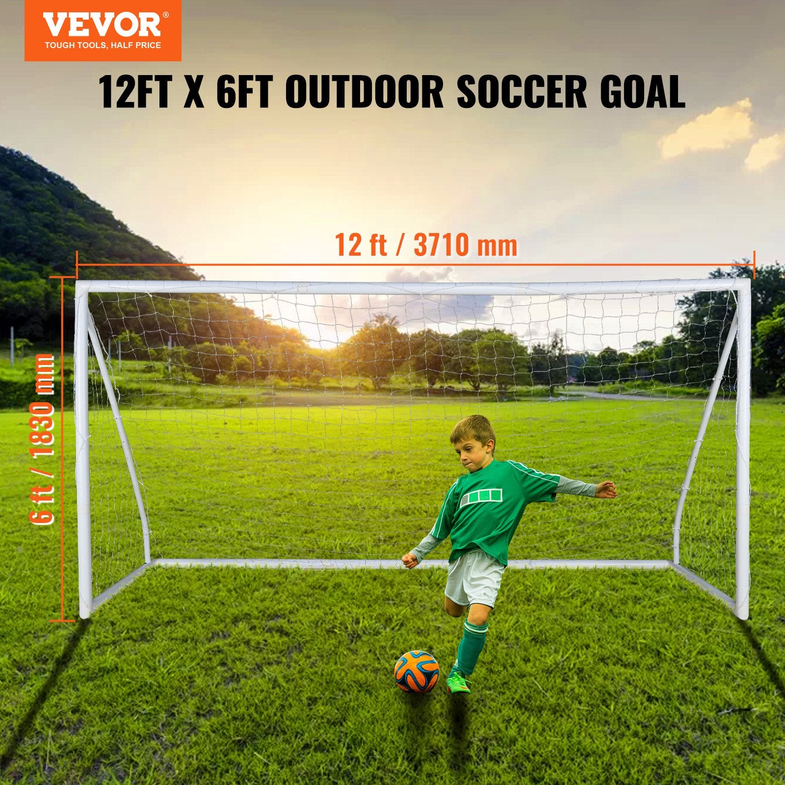 Portable Soccer Goal, 3.7x1.8M Soccer Net, Adults Kids Backyard Soccer Net, Large Practice Soccer Net, Youth V952-PVCZQMPVC1262YDO0V0