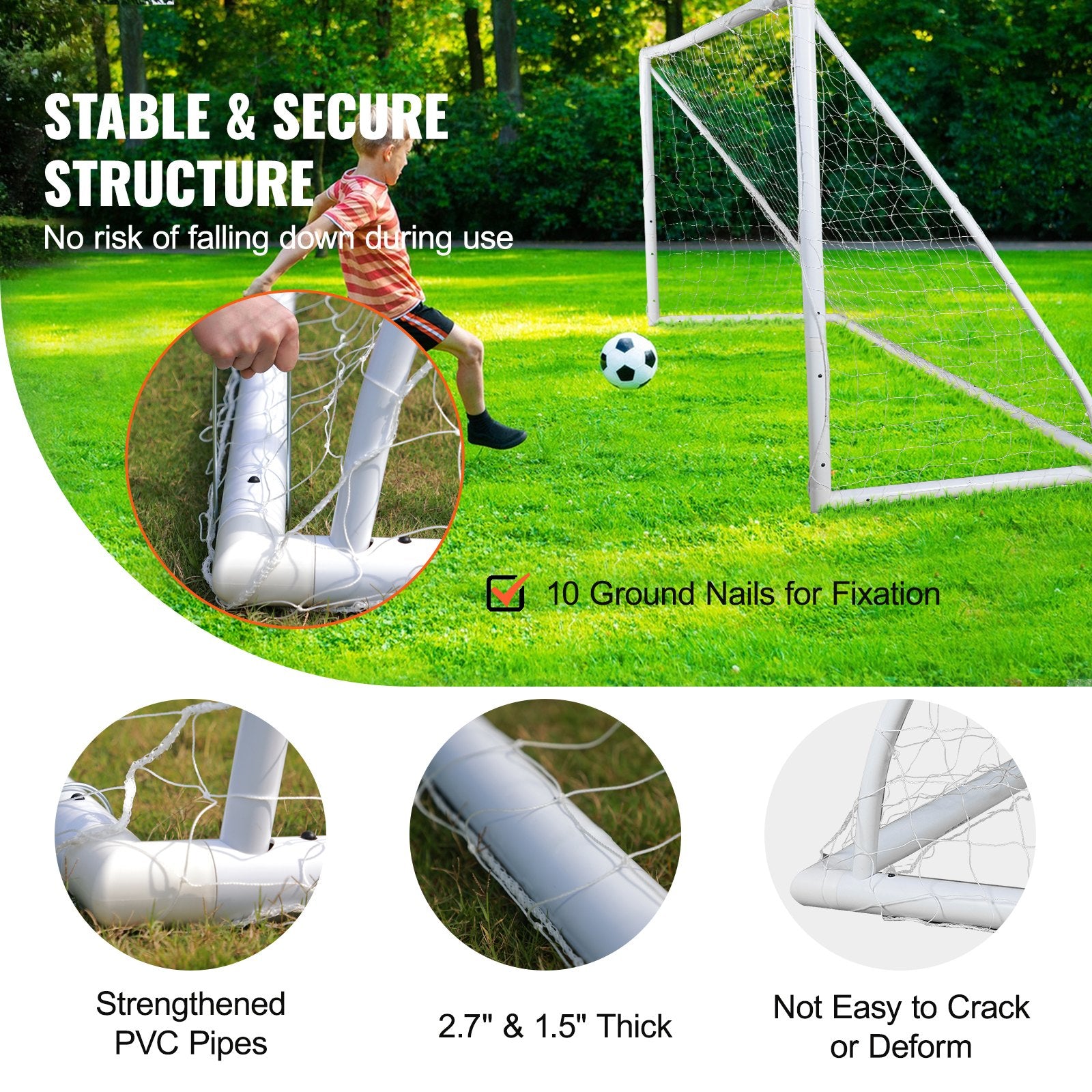 Portable Soccer Goal, 3.7x1.8M Soccer Net, Adults Kids Backyard Soccer Net, Large Practice Soccer Net, Youth V952-PVCZQMPVC1262YDO0V0