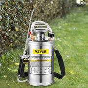 1.5Gal Stainless Steel Sprayer, Set with 16" Wand& Handle& 3.3FT Reinforced Hose, Hand Pump Sprayer with V952-PWQBXG6L000000001V0