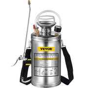 1.5Gal Stainless Steel Sprayer, Set with 16" Wand& Handle& 3.3FT Reinforced Hose, Hand Pump Sprayer with V952-PWQBXG6L000000001V0