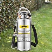 2Gal Stainless Steel Sprayer, Set with 20"" Wand& Handle& 3FT Reinforced Hose, Hand Pump Sprayer with V952-PWQBXG8L000000001V0