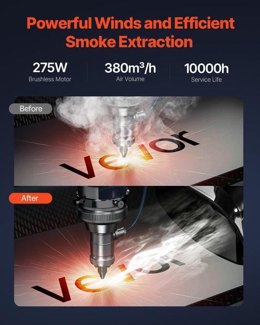 Soldering Fume Extractor with Dual Hoses, 275W Brushless Solder Smoke Absorber with 4-Stage Filters & 10 V952-PYJQDDY360LF5JO5YV3