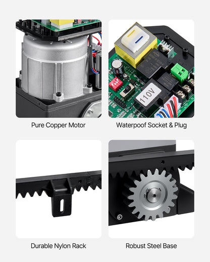 280W Electric Sliding Gate Opener 816kg Chain Drive Infrared Sensor V952-PYMKMJNLCTPYQ4W05001V3
